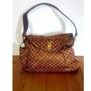 Alfred Durante signature shoulder bag medium size leather man made mix material